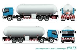 carburante petroliera camion 12 ruote modello vettore