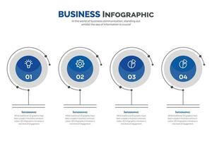4 passo moderno attività commerciale Infografica vettore