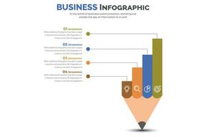 4 passo moderno attività commerciale Infografica vettore