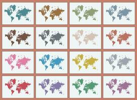 colorato mondo mappe vettore