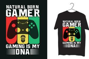 naturale Nato gamer gioco è mio dna t camicia design vettore