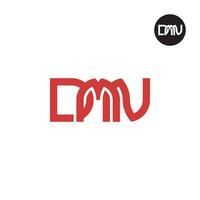 lettera dmn monogramma logo design vettore