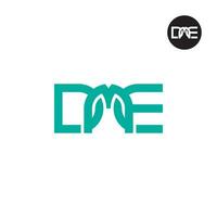 lettera dme monogramma logo design vettore