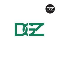 lettera dgz monogramma logo design vettore