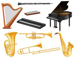 Diversi tipi di strumenti musicali