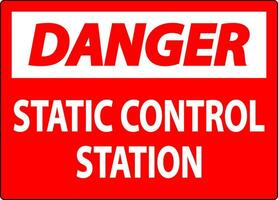 Pericolo cartello statico controllo stazione vettore