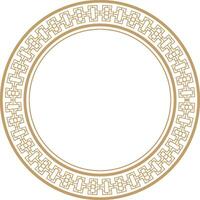 Cinese d'oro cerchio telaio decorativo design. vettore