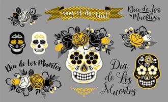 Dia de los muertos. Giorno della morte. Elemento di design vettoriale. vettore