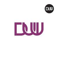 lettera duw monogramma logo design vettore