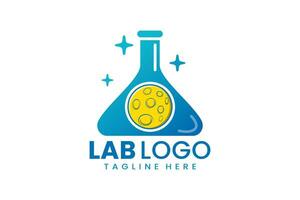 piatto moderno semplice laboratorio logo modello icona simbolo vettore design illustrazione