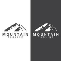 montagna logo semplice illustrazione silhouette modello vettore design