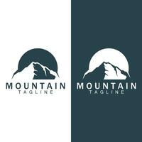 montagna logo semplice illustrazione silhouette modello vettore design