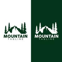 montagna logo semplice illustrazione silhouette modello vettore design