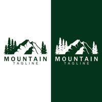 montagna logo semplice illustrazione silhouette modello vettore design