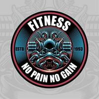 kraken polpo portafortuna fitnes Palestra CrossFit manubrio distintivo logo design vettore