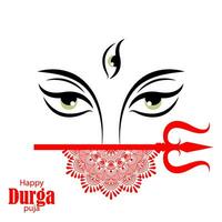 contento Durga puja illustrazione sfondo design vettore