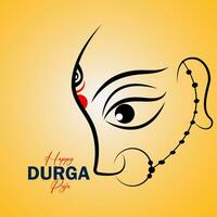 contento Durga puja illustrazione sfondo design vettore