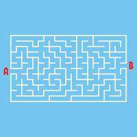 labirinto rettangolare astratto. gioco per bambini. puzzle per bambini. un ingresso, un'uscita. enigma del labirinto. illustrazione vettoriale piatto isolato su sfondo colorato.
