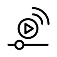 streaming icona vettore simbolo design illustrazione