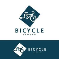 bicicletta logo design modello minimalista illustrazione vettore