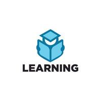 formazione scolastica e apprendimento logo design vettore