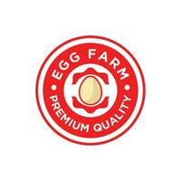 logo illustrazione vettore grafico di uovo azienda agricola etichetta.
