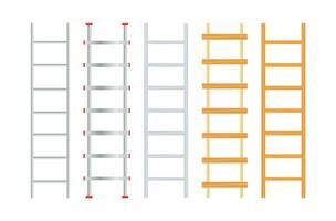 di legno scale. passo scala a pioli. domestico Strumenti. vettore azione illustrazione.