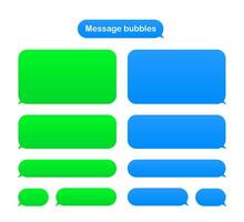 Messaggio bolle design modello per messaggero Chiacchierare. vettore azione illustrazione.