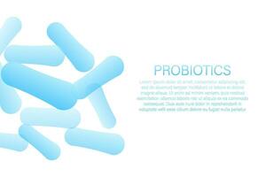 probiotici batteri. biologia, scienza sfondo. vettore azione illustrazione.