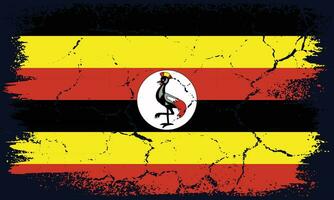 gratuito vettore piatto design grunge Uganda bandiera sfondo