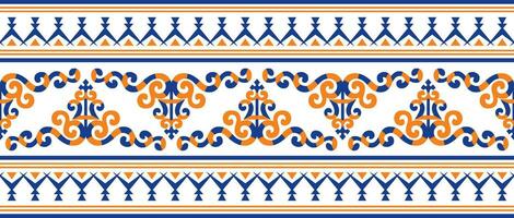 vettore colorato senza soluzione di continuità yakut ornamento. infinito confine, telaio di il settentrionale popoli di il lontano est