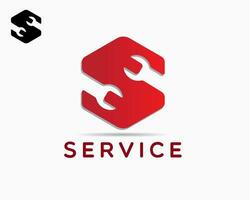 lettera S logo design modello. logo bene per aziende nel il i campi di meccanica, macchinari, servizio e altri vettore