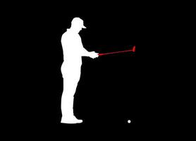 alto dettagli di golf giocatore silhouette. minimo simbolo e logo di sport. in forma per elemento disegno, sfondo, striscione, sfondo, coperchio. vettore eps 10