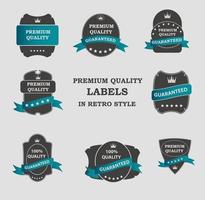 set di etichette vettoriali di qualità premium in stile retrò