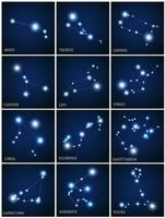 ariete segno zodiacale delle bellissime stelle luminose illustrazione vettoriale