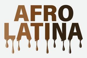 afro latina carino melanina africano americano donne maglietta design vettore