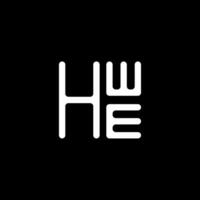 hwe lettera logo vettore disegno, hwe semplice e moderno logo. hwe lussuoso alfabeto design