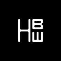 hbw lettera logo vettore disegno, hbw semplice e moderno logo. hbw lussuoso alfabeto design