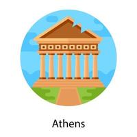 punto di riferimento di Atene vettore