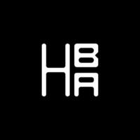 hba lettera logo vettore disegno, hba semplice e moderno logo. hba lussuoso alfabeto design