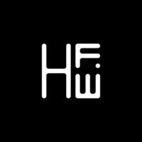 hfw lettera logo vettore disegno, hfw semplice e moderno logo. hfw lussuoso alfabeto design