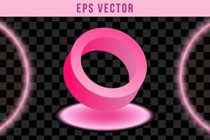 impostare forma 3d forme viola rosa brillare eps vector