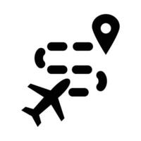 itinerario vettore glifo icona per personale e commerciale uso.