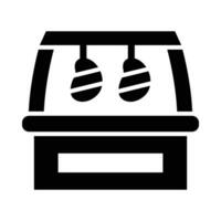 Schermo carne vettore glifo icona per personale e commerciale uso.
