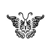 giavanese batik farfalla icona vettore Immagine illustrazione