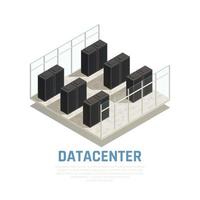 illustrazione di vettore dell'illustrazione di concetto del datacenter