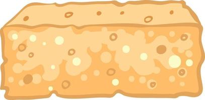 spugna in stile cartone animato isolato su sfondo bianco vettore