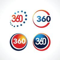 confezione di logo 360 vettore