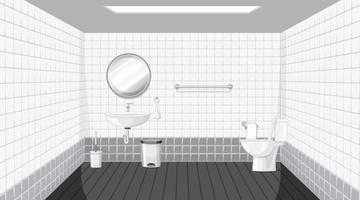 interior design della toilette con mobili vettore