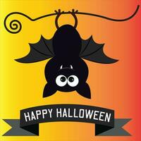 pipistrello per Halloween nero colore vettore design isolato su bianca sfondo.